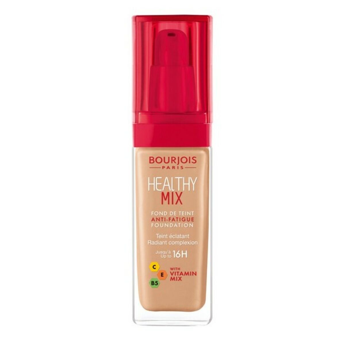 Fluid Foundation Make-up Bourjois, 30-ml-Flasche – leichte, langanhaltende Flüssig-Foundation für einen makellosen, natürlichen Teint.