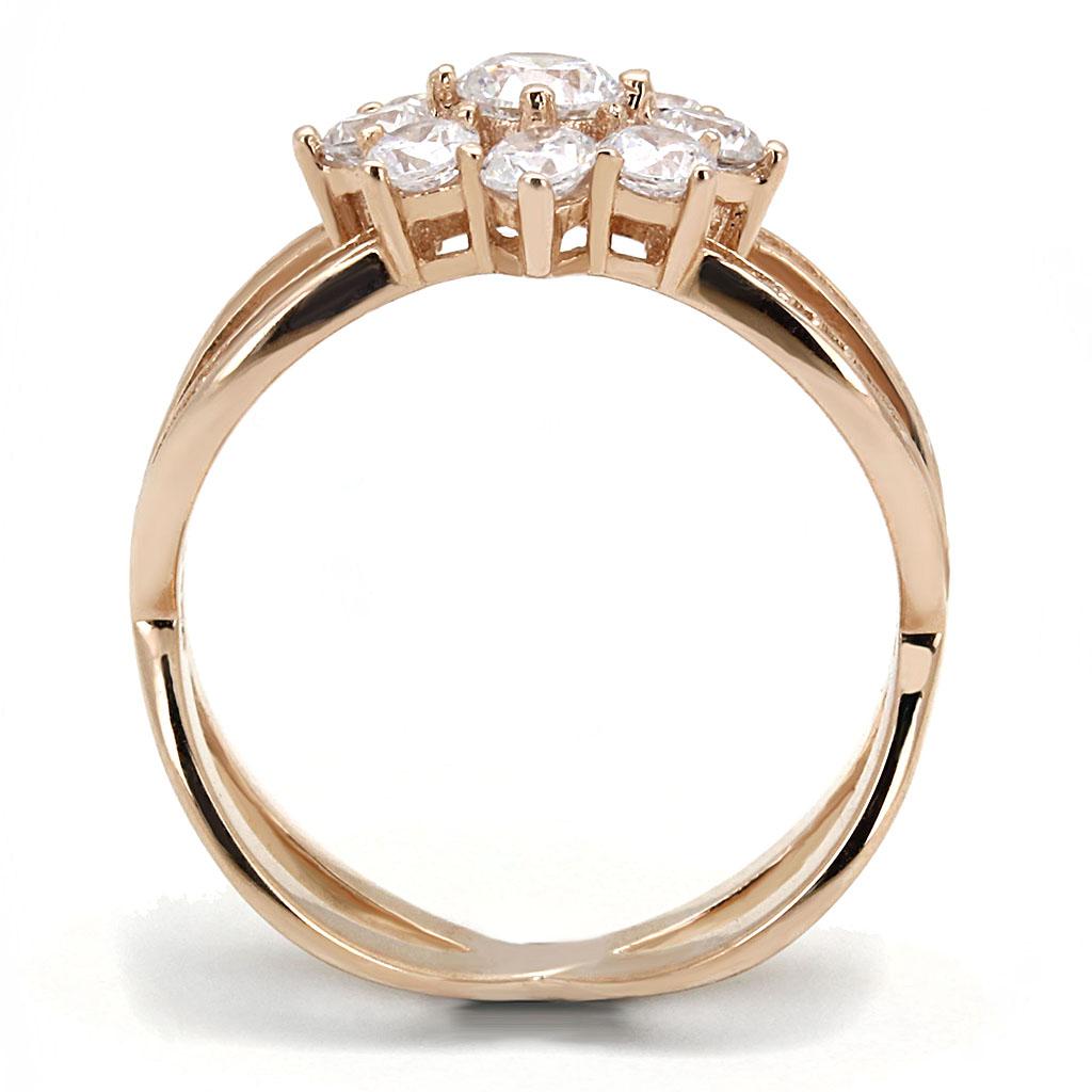 TS586 – Rosévergoldeter 925 Sterlingsilber-Ring mit AAA-Zirkonia