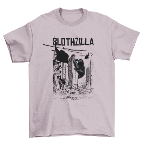 Slothzilla Lustiges T-Shirt – Witziges Grafik-Shirt für Faultier-Fans