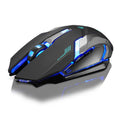 Kabellose Gamingmaus X7 mit lautlosen Tasten (schwarz).