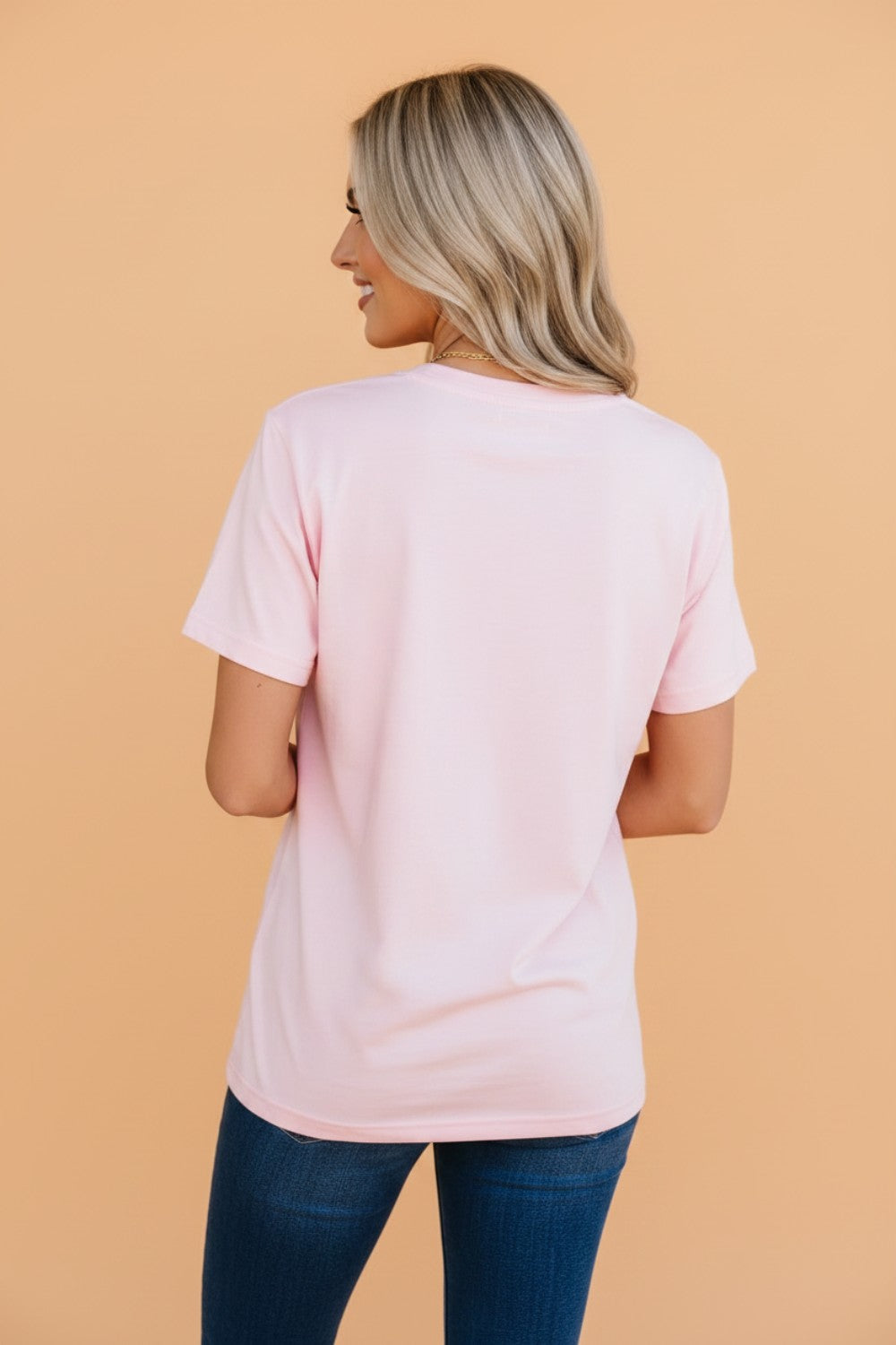 PRAY Pailletten-Grafik-T-Shirt – Leopardenmuster, Kurzarm